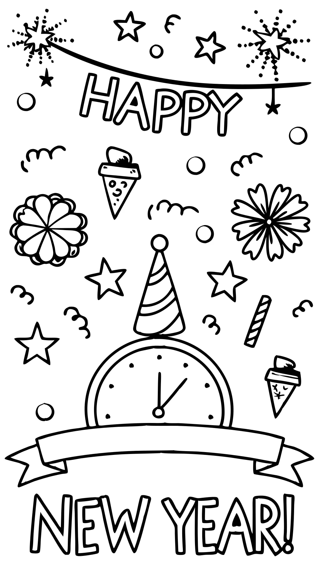 printable new years coloring pages